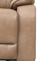 Sofa inclinable Lewis en taupe – détail de la finition – Meubles TOCO