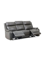 Sofa inclinable Lewis en gris foncé – en position inclinée, vue de trois quarts – Meubles TOCO