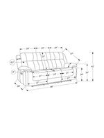 Sofa inclinable Ricardo – dessin technique avec dimensions – Meubles TOCO