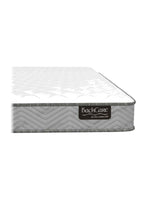 Matelas ferme TOCO Meubles BackCare Solo avec mousse haute densité et coutil blanc matelassé gris