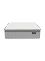 Matelas double TOCO Meubles BackCare Quintet avec ressorts ensachés, mousse mémoire et finition grise élégante.