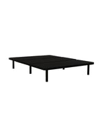 Base de lit double noire Air Flow de TOCO Meubles avec structure métallique robuste et design minimaliste