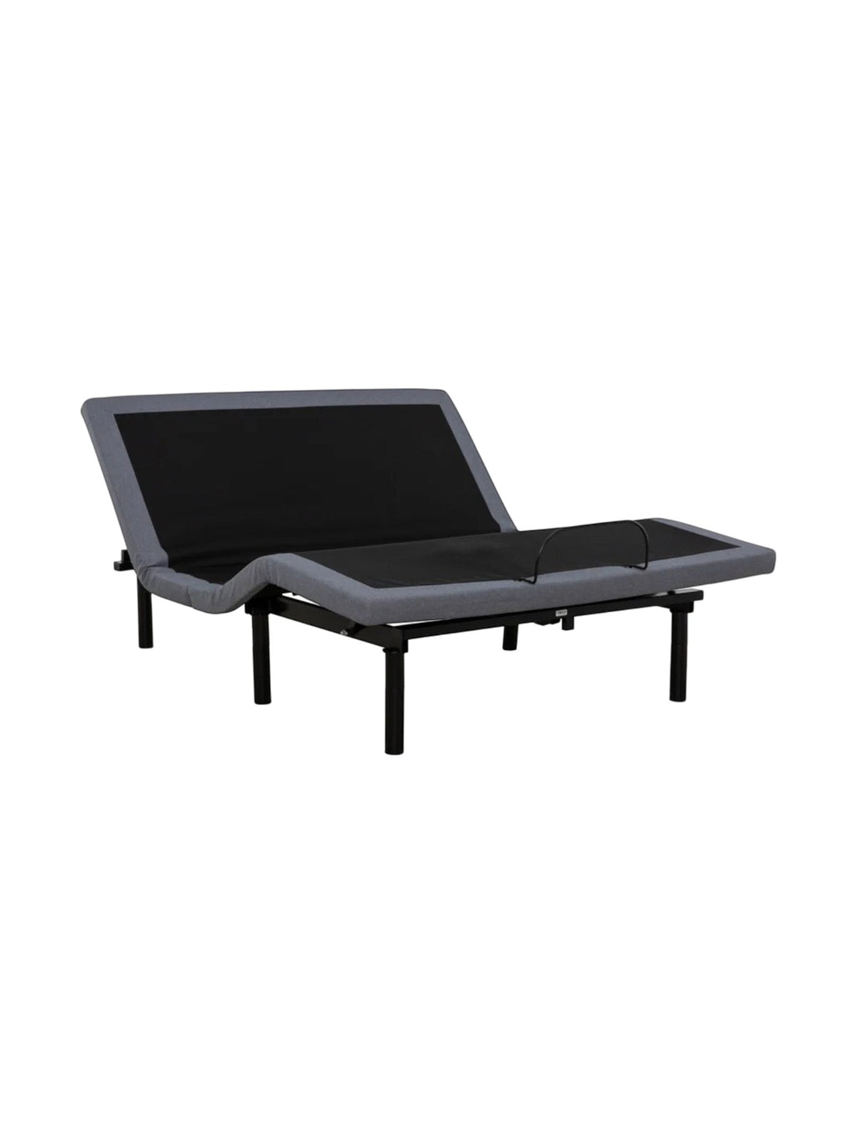 Base de lit électrique Providence de TOCO Meubles en tissu gris avec réglages articulés pour tête et pieds