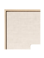 Cadre décoratif TOCO Meubles en bois clair avec passe-partout en tissu beige, design minimaliste et élégant.