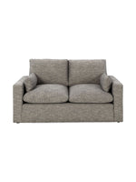 Causeuse Faro TOCO Meubles en tissu texturé gris granite avec coussins moelleux et design moderne
