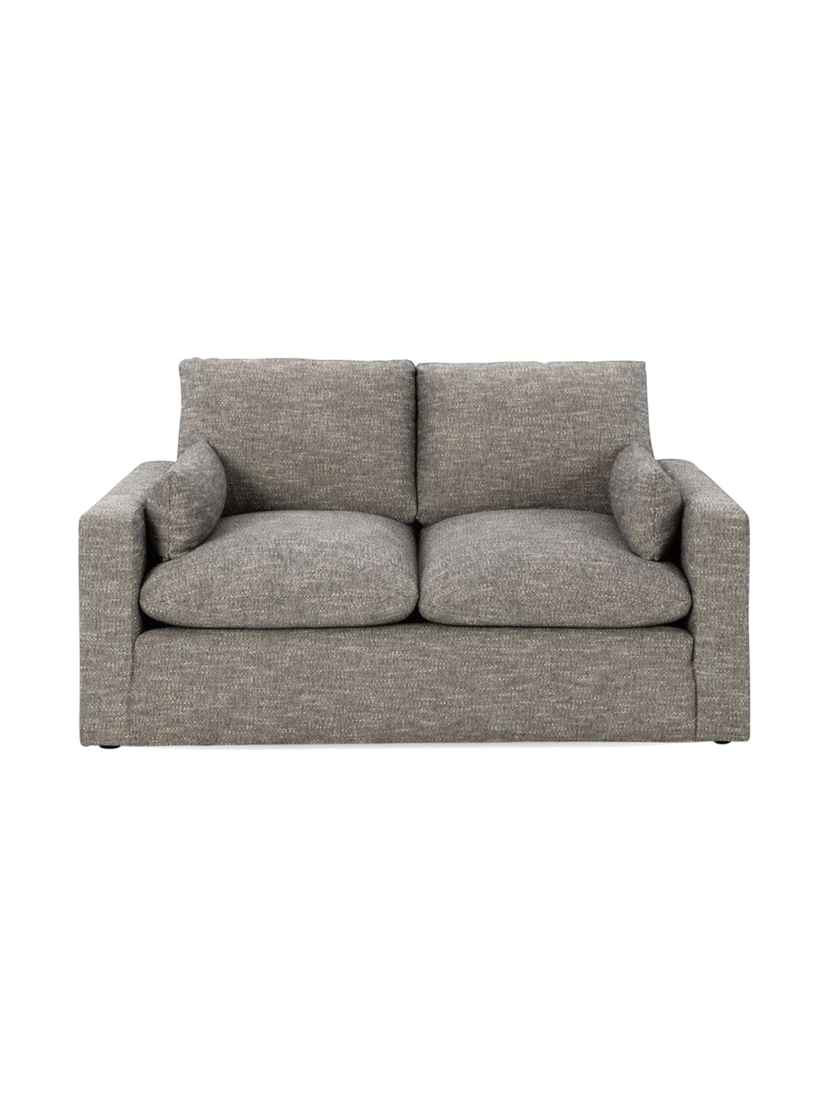 Causeuse Faro TOCO Meubles en tissu texturé gris granite avec coussins moelleux et design moderne