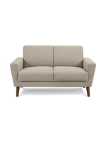 Causeuse Tano beige en tissu de TOCO Meubles, avec pieds en bois et design moderne.