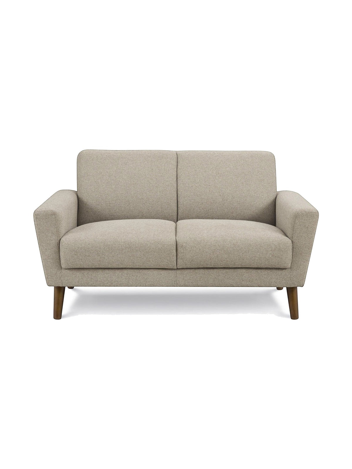 Causeuse Tano beige en tissu de TOCO Meubles, avec pieds en bois et design moderne.