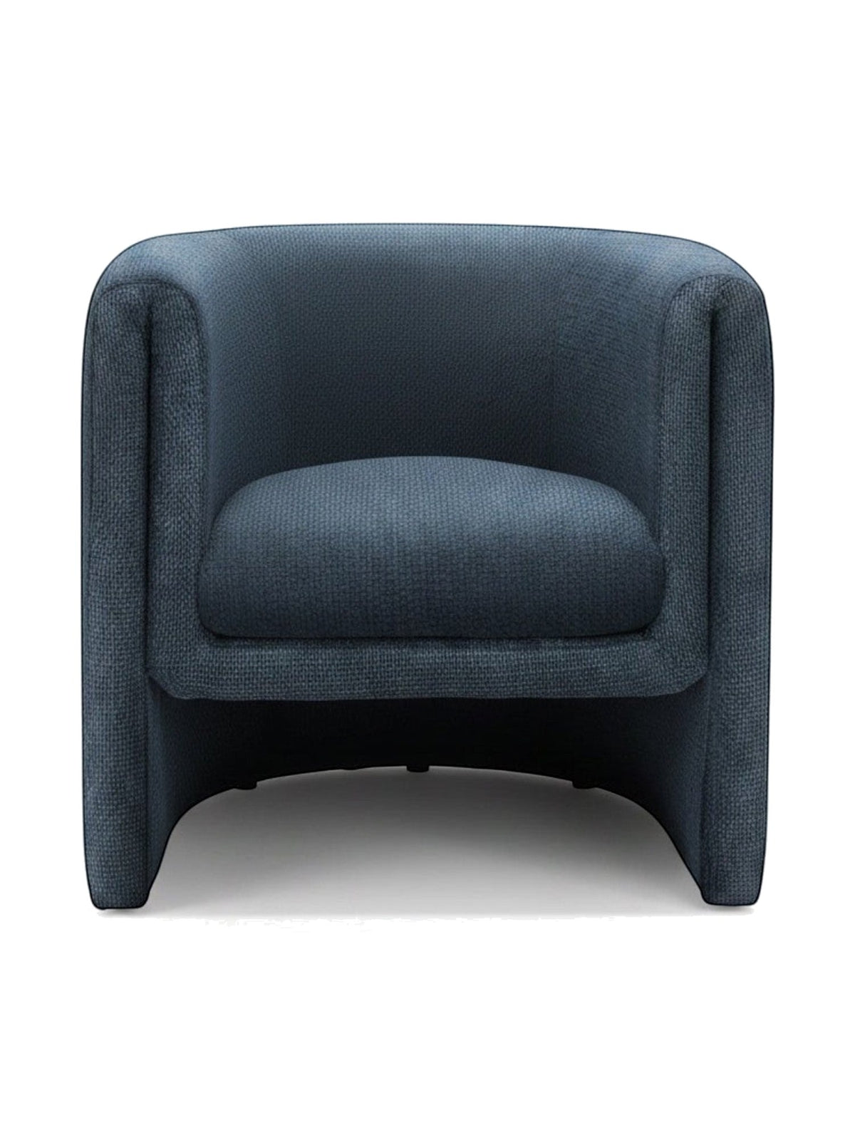 Fauteuil d'appoint Océan bleu marine TOCO Meubles, design moderne, tissu texturé, assise confortable.