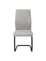 Chaise de cuisine TOCO Meubles Zeno en simili suède gris avec base en métal noir en forme de U