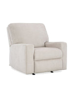 Fauteuil inclinable à bascule Toscana de TOCO Meubles en tissu texturé beige clair au design moderne et confortable