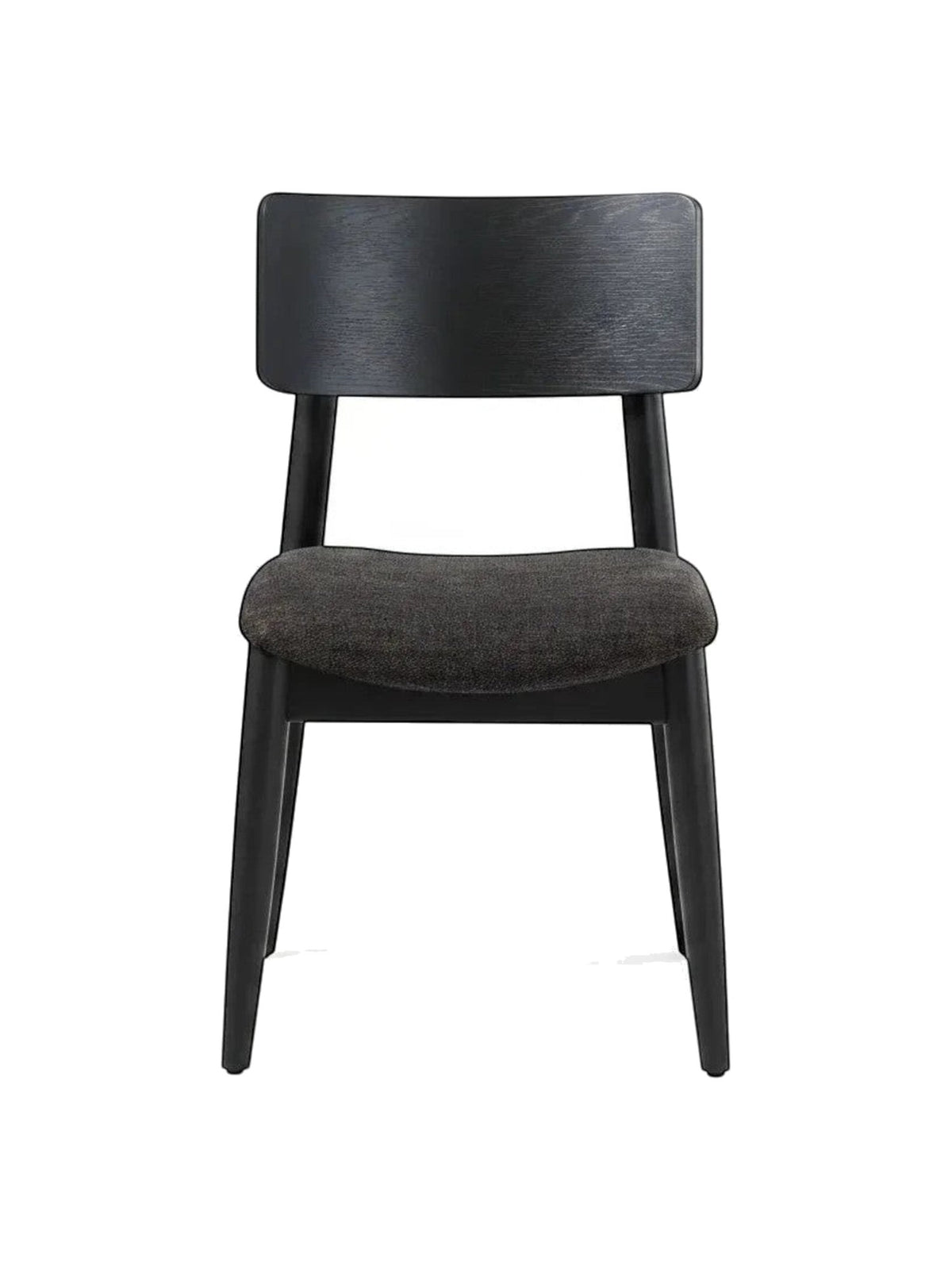 Chaise de salle à manger TOCO Meubles Transformer en hickory fumé avec assise rembourrée et dossier ergonomique noir