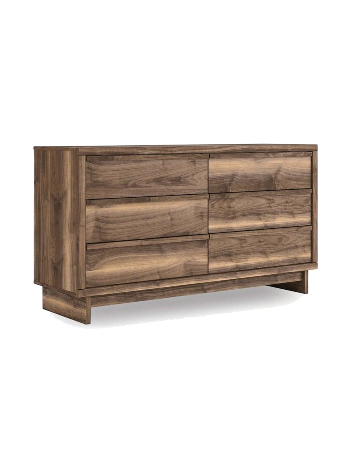 Commode double Alma TOCO Meubles à six tiroirs avec finition effet bois naturel et veinage contemporain