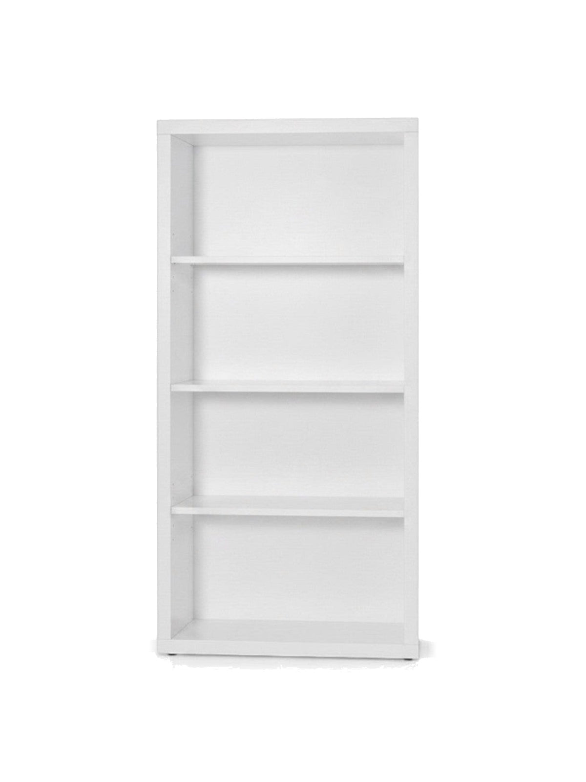 Étagère Blanco TOCO Meubles blanche à quatre niveaux au design minimaliste sur fond blanc