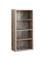 Étagère Moka TOCO Meubles en bois effet vieilli avec quatre niveaux de rangement ouverts