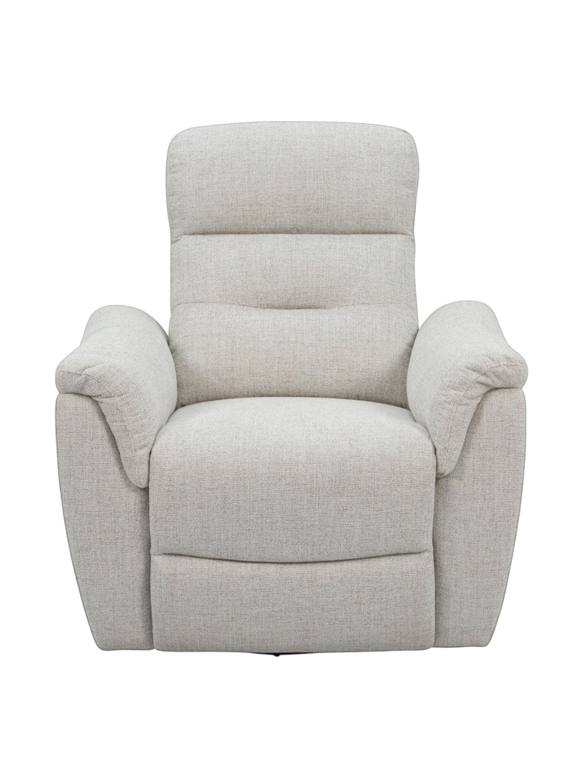 Fauteuil inclinable Hudson en tissu beige clair de TOCO Meubles, idéal pour un coin détente.