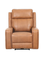 Fauteuil inclinable Miles en cuir marron confortable pour salon par TOCO Meubles