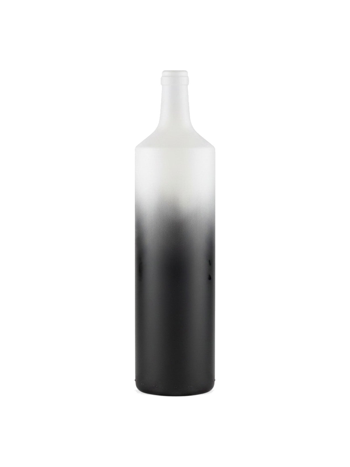 Grand vase métallique TOCO Meubles Townley, design haut et épuré avec dégradé de blanc vers noir mat.