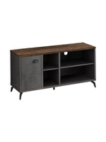 Meuble télé TOCO Meubles Piero 48 pouces avec plateau effet bois rustique et structure gris anthracite style industriel