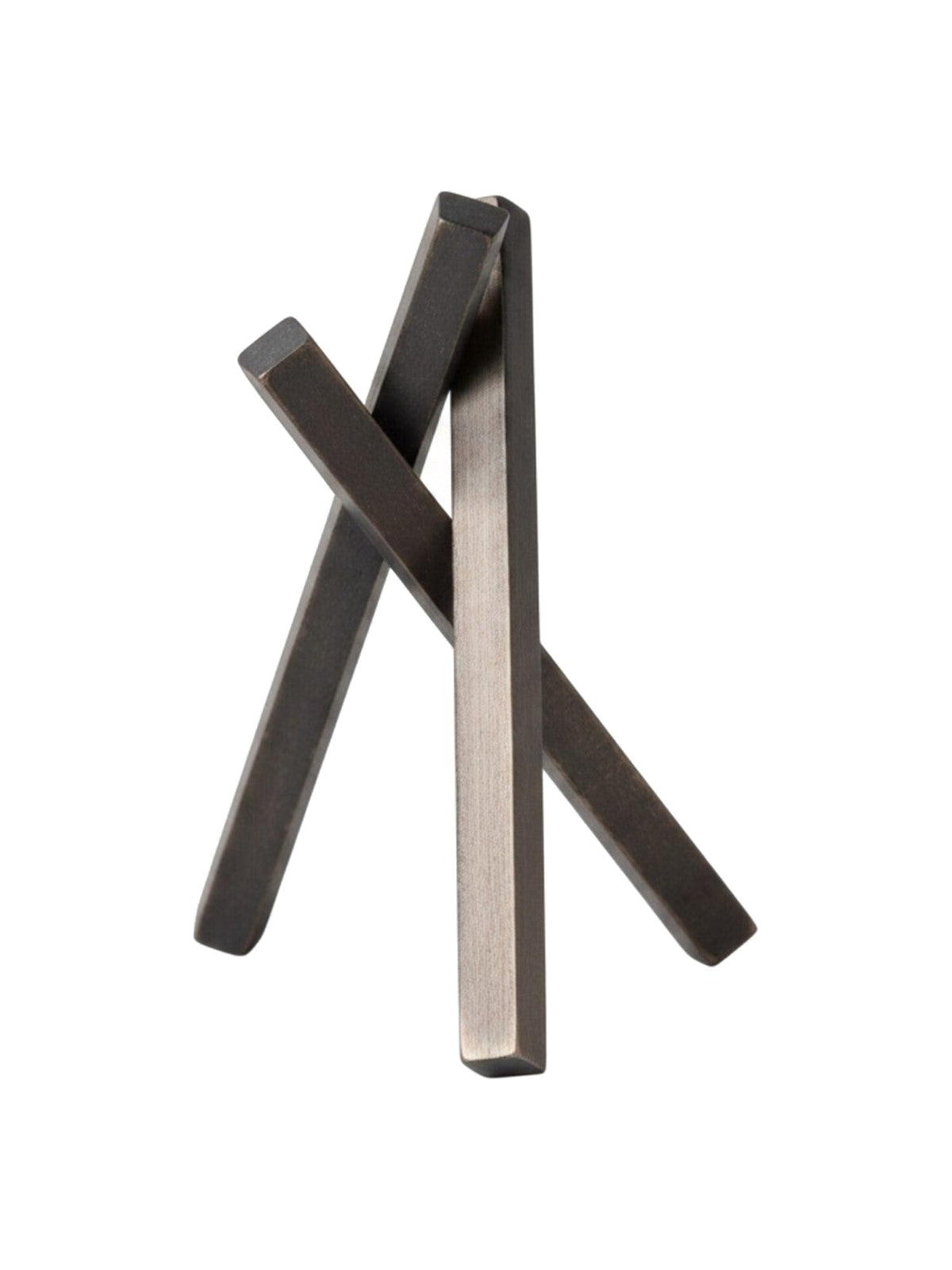 Sculpture décorative abstraite Bastien par TOCO Meubles en métal gris anthracite au design minimaliste et moderne