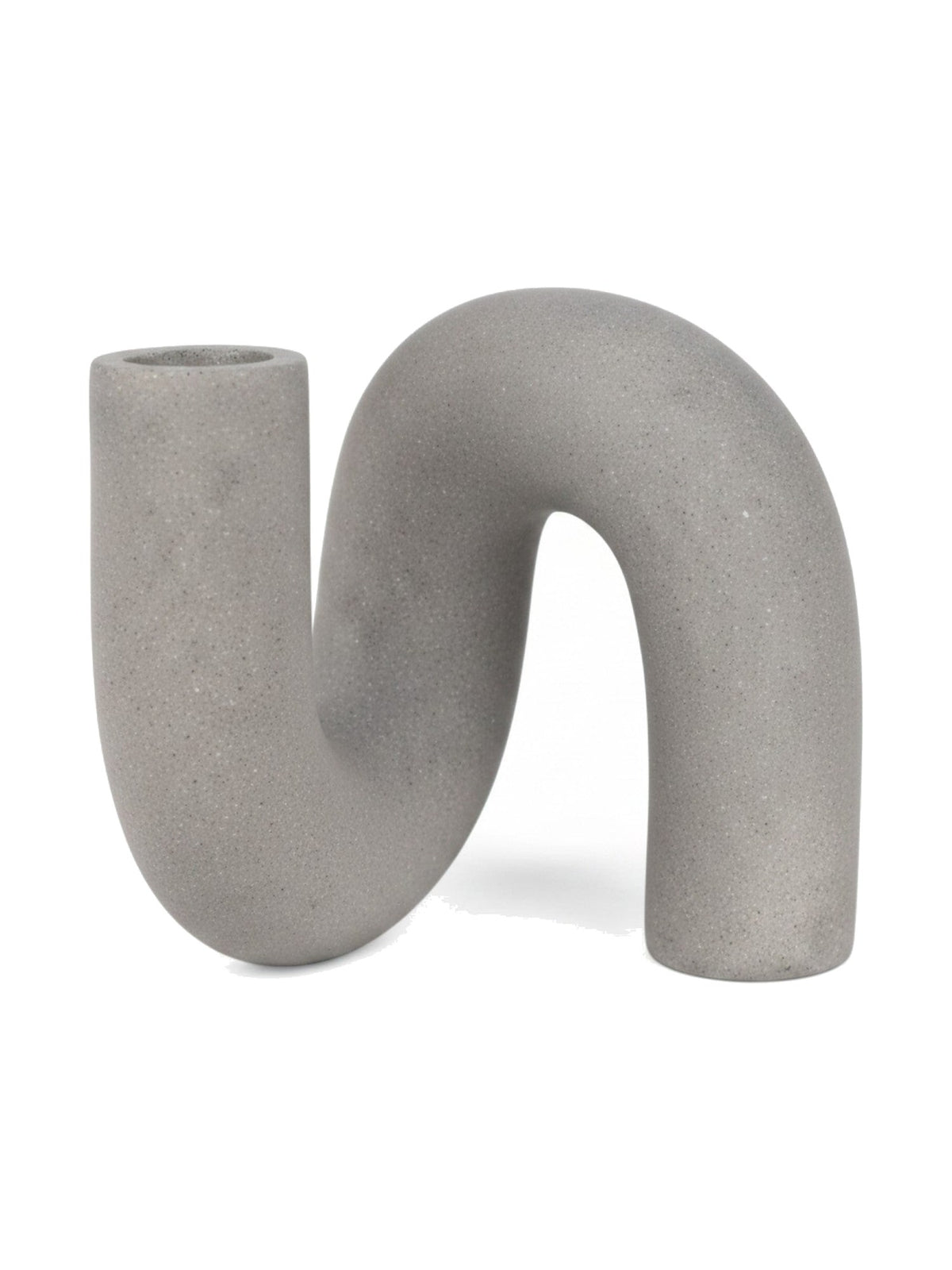 Objet décoratif TOCO Meubles Kailas en béton gris texturé avec une forme incurvée moderne et épurée