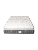 Matelas TOCO Meubles Optima très grand avec surface matelassée blanche et bordures grises respirantes