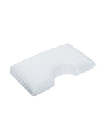 Oreiller ergonomique TOCO Meubles Bloo Ice en mousse à mémoire de forme avec découpe pour épaules et housse blanche