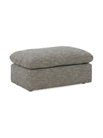 Ottoman Faro de TOCO Meubles en tissu texturé gris granite au design moderne et épuré