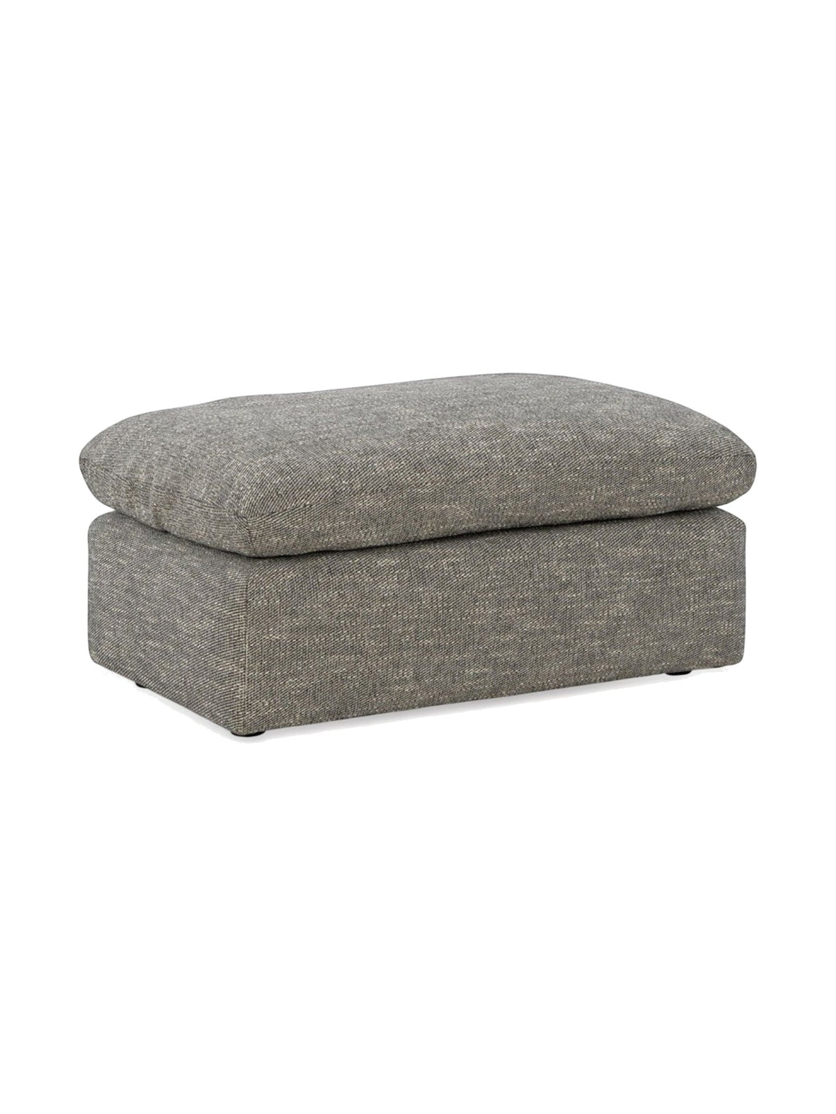 Ottoman Faro de TOCO Meubles en tissu texturé gris granite au design moderne et épuré