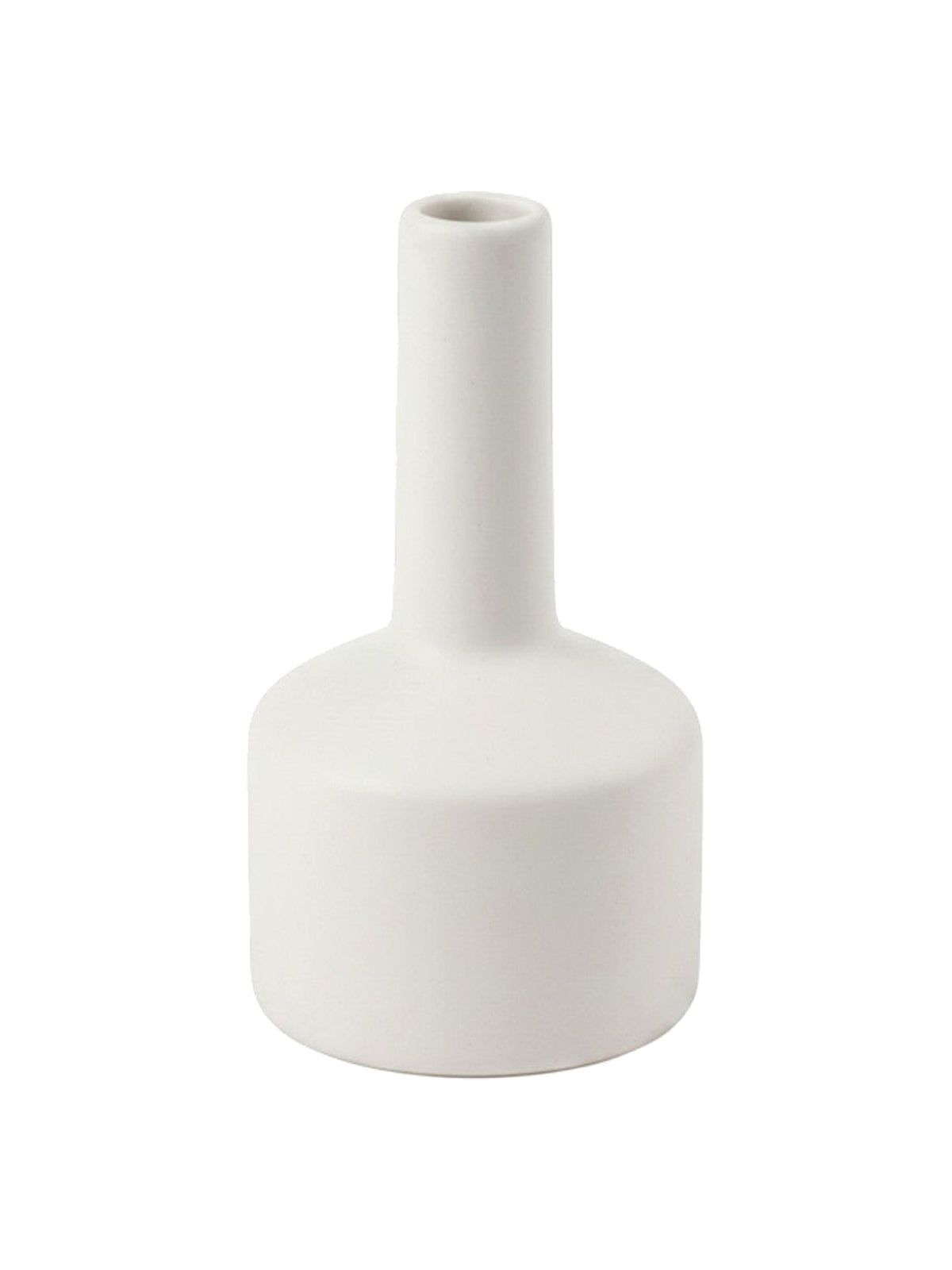 Petit vase Burton en céramique blanche mate au design minimaliste et épuré par TOCO Meubles