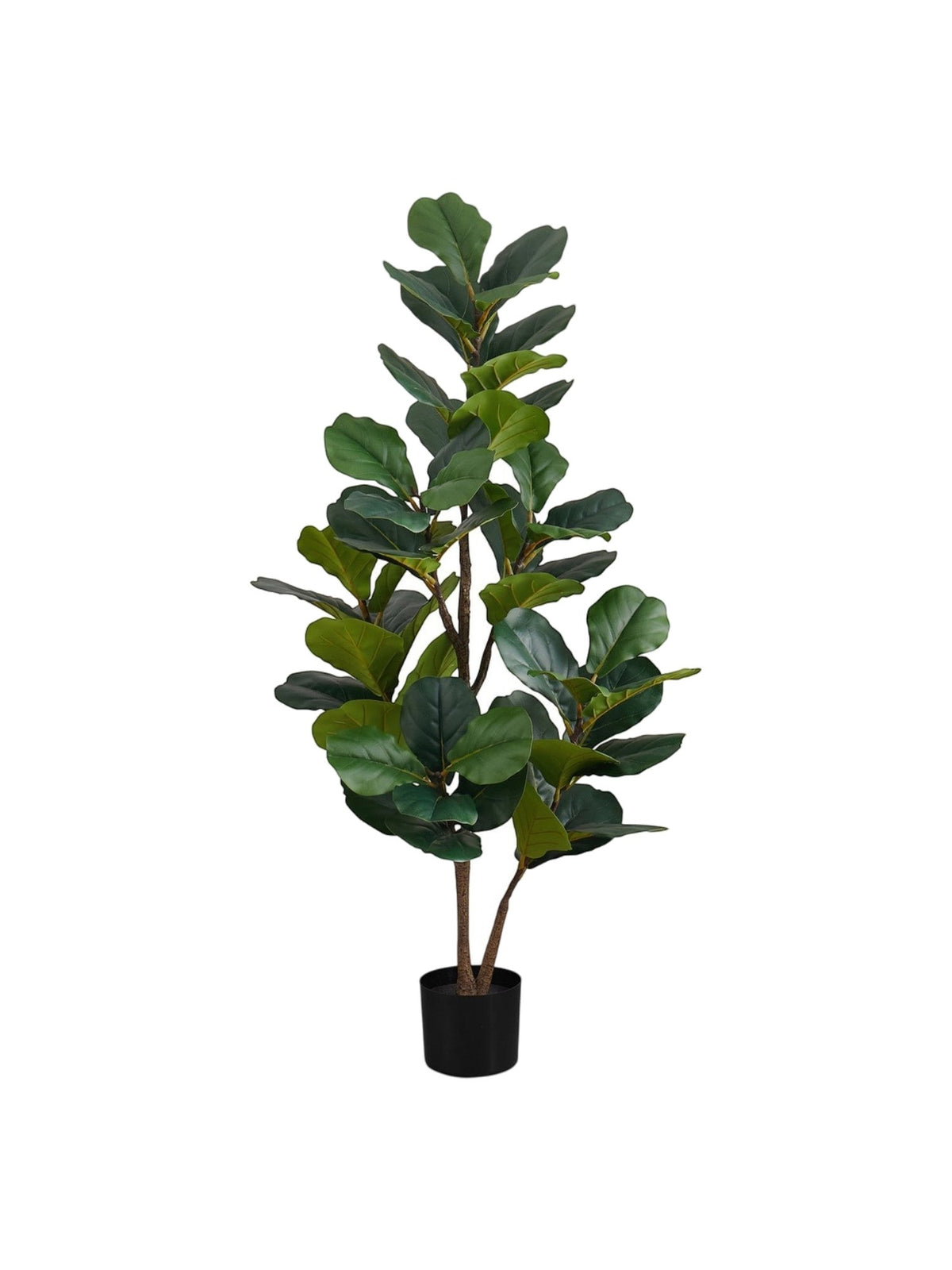 Plante artificielle Kami TOCO Meubles, un arbre réaliste à grandes feuilles vertes dans un pot décoratif noir.