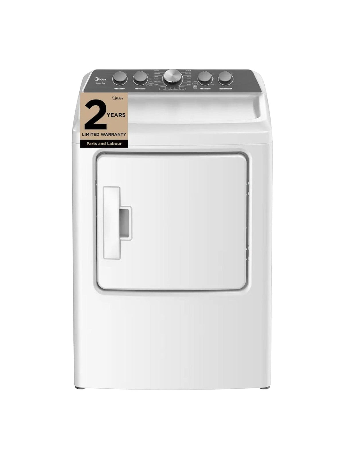 Sécheuse à chargement frontal blanche 6,7 pi³ TOCO Meubles avec panneau de commande supérieur et garantie de 2 ans