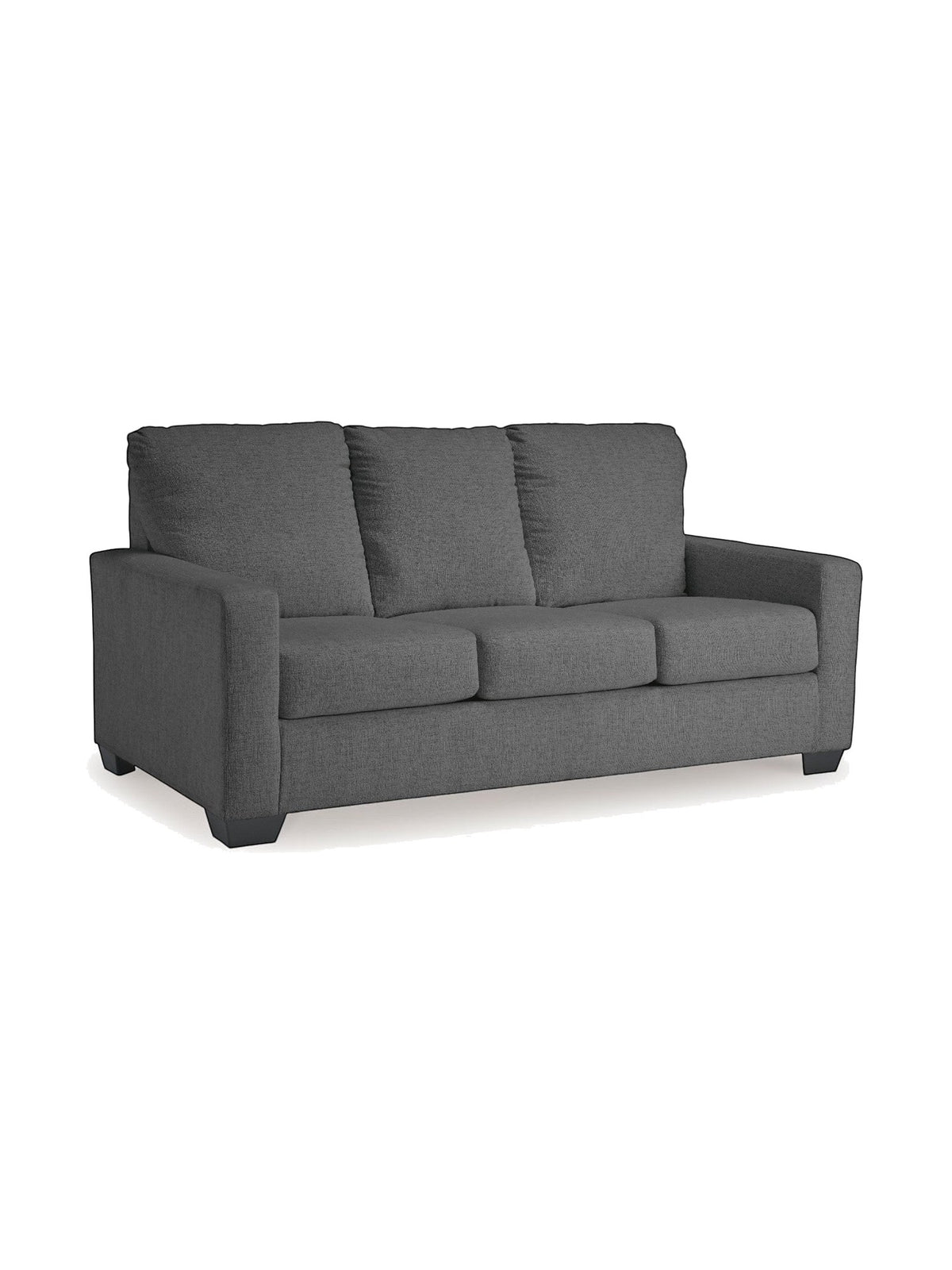 TOCO Meubles Canapé-lit Jabari 3 places gris anthracite en tissu, design moderne avec coussins confortables.
