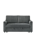 Canapé-lit Nico gris foncé en tissu, 2 places, design moderne et polyvalent par TOCO Meubles.