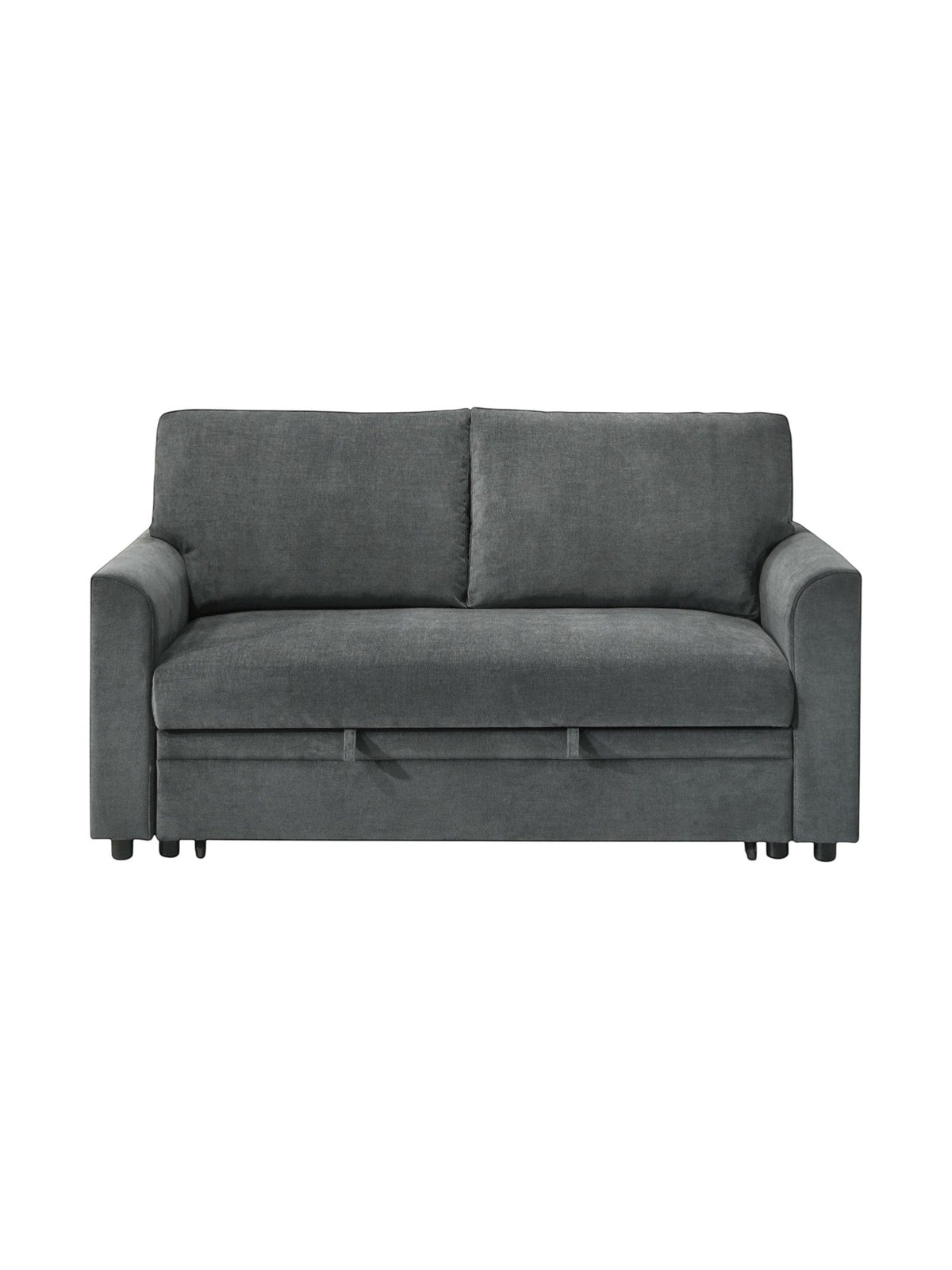 Canapé-lit Nico gris foncé en tissu, 2 places, design moderne et polyvalent par TOCO Meubles.