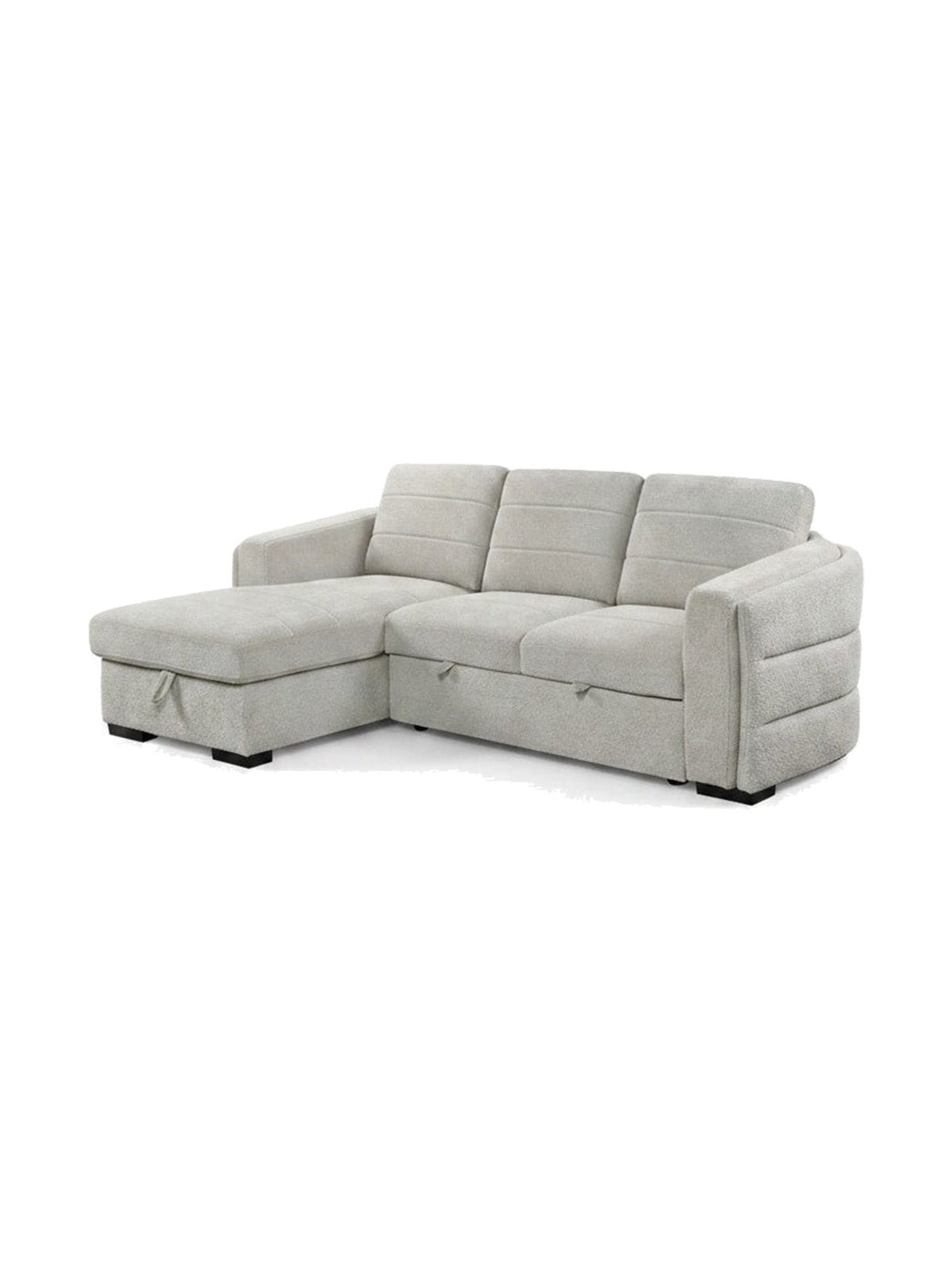 Sofa-lit sectionnel TOCO Meubles gris clair avec méridienne et design moderne et confortable