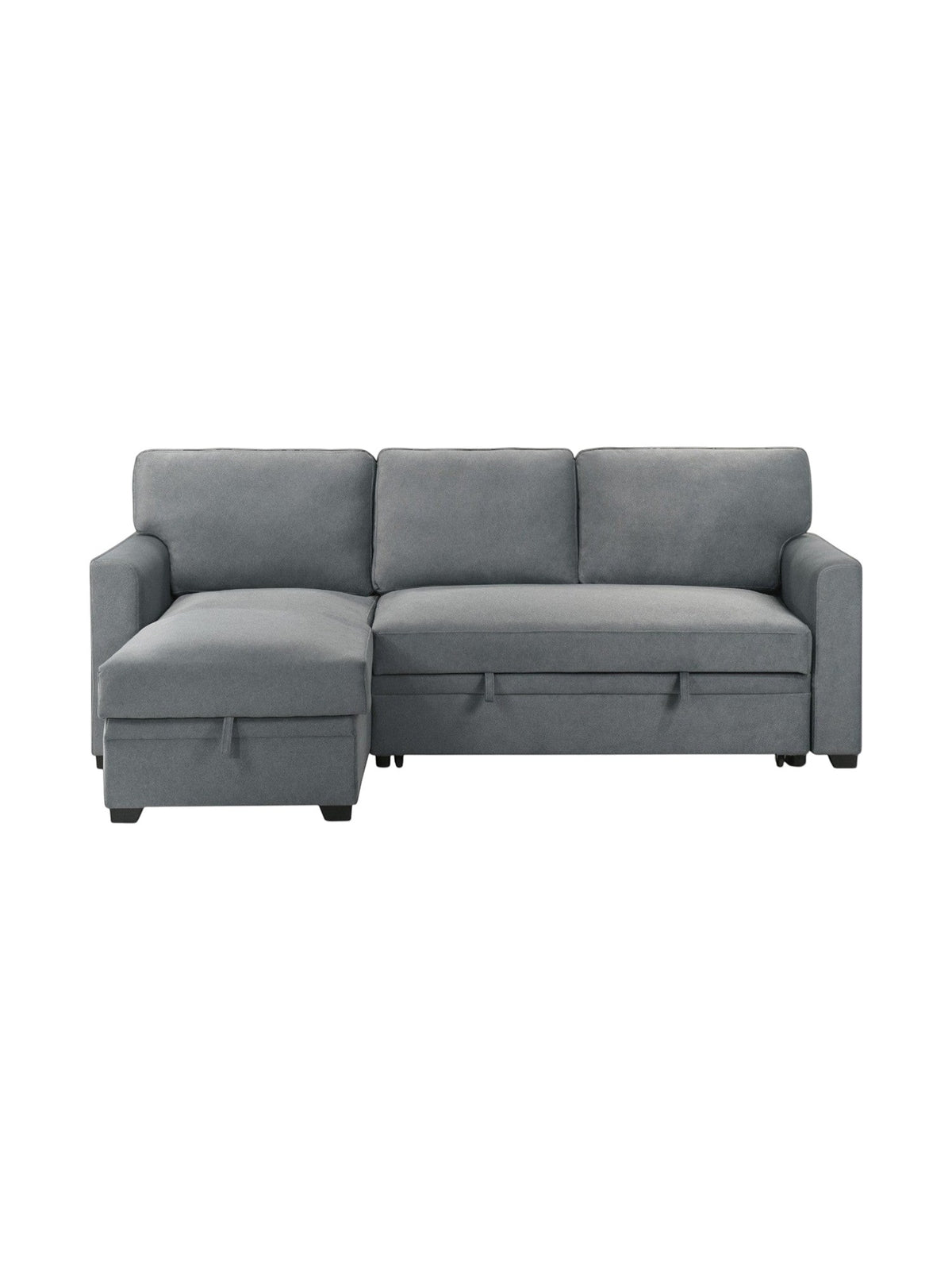 Canapé-lit d'angle gris TOCO Meubles avec méridienne et coffre de rangement pour salon moderne