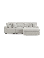 Sofa modulaire Nuage TOCO Meubles gris clair texturé avec chaise longue et coussins décoratifs moelleux