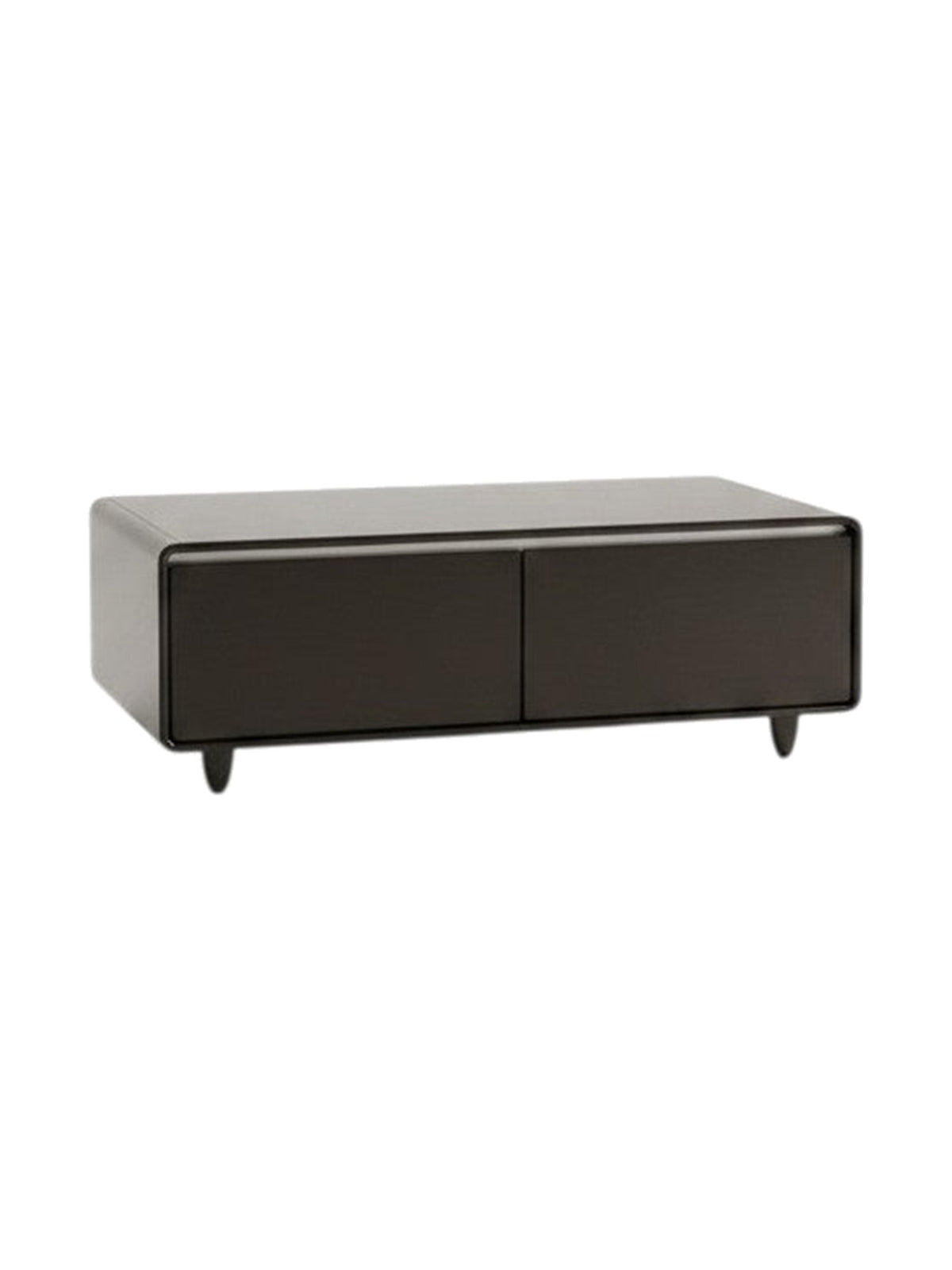 Table basse intelligente TOCO Meubles Party Time noire avec deux tiroirs et design contemporain