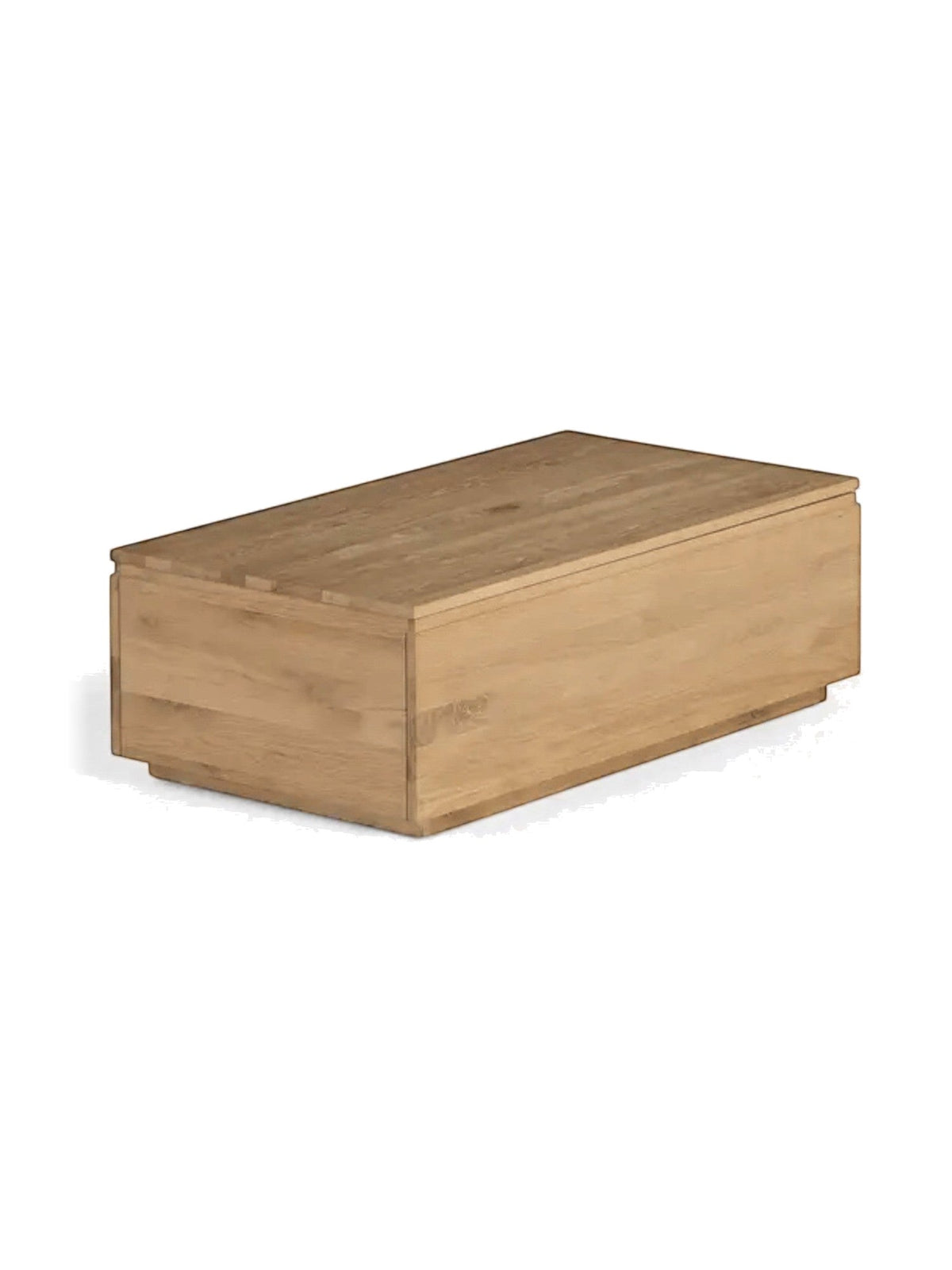Table basse TOCO Meubles en bois massif de chêne scandinave avec plateau relevable et rangement intégré