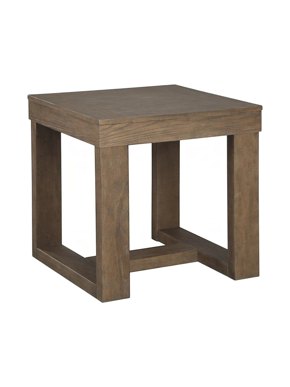 Table d'appoint carrée TOCO Meubles en bois gris avec un design moderne et une base robuste