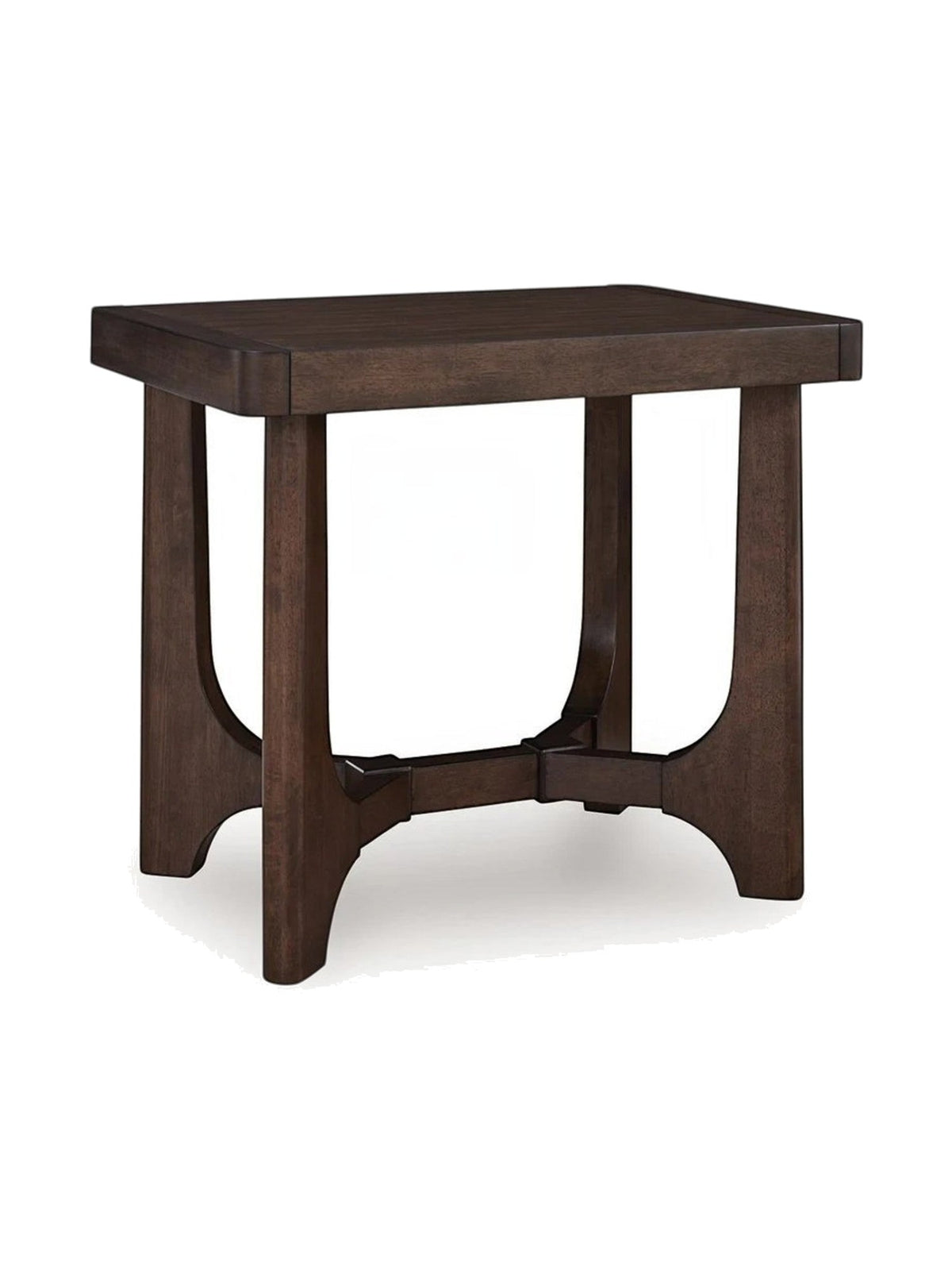 Table d'appoint Louma en bois brun foncé au design élégant et robuste, proposée par TOCO Meubles