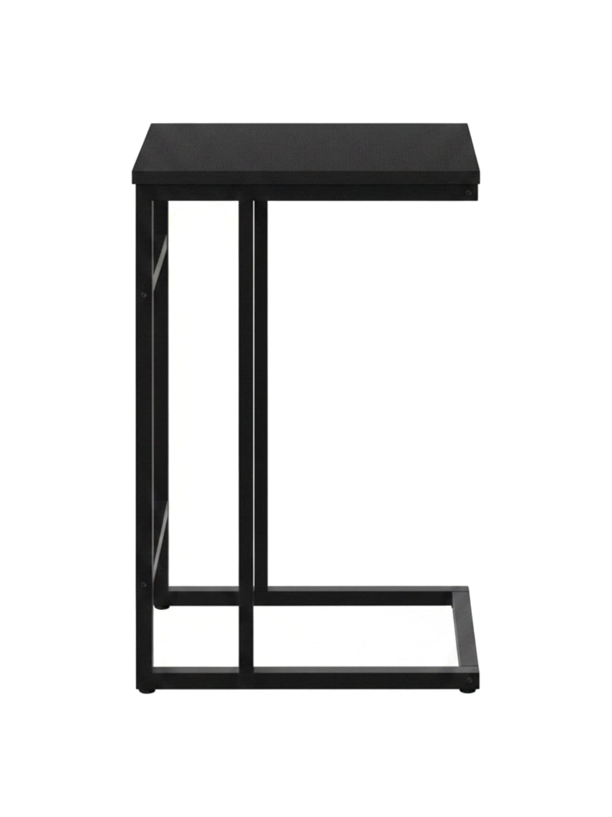 Table d'appoint TOCO Meubles Valcourt noire au design minimaliste en forme de C pour canapé