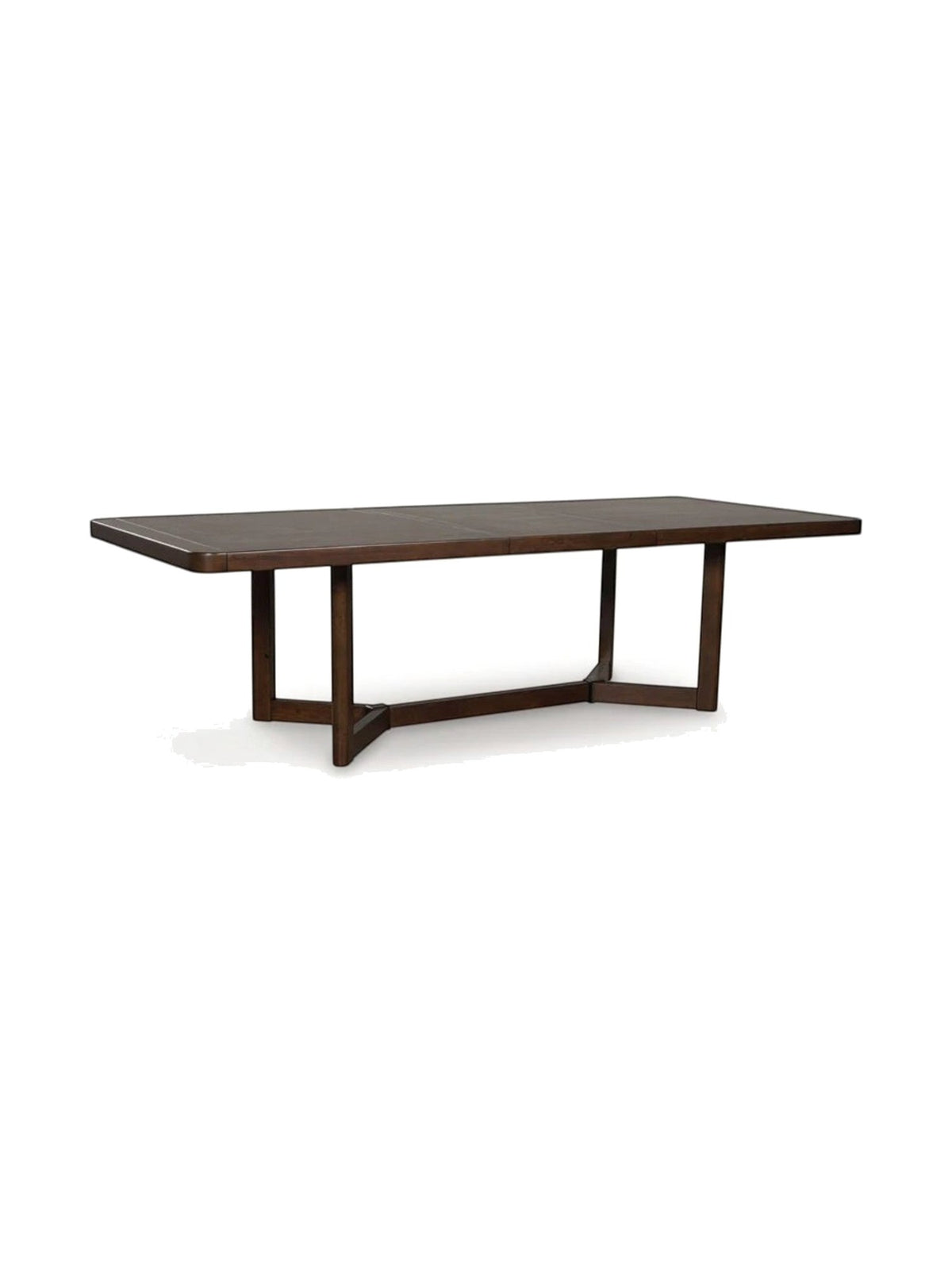 Table de salle à manger rectangulaire extensible Dllenno en bois brun foncé par TOCO Meubles