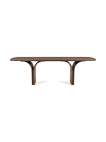 Table de salle à manger Tarin par TOCO Meubles en bois massif avec pieds incurvés design mid-century