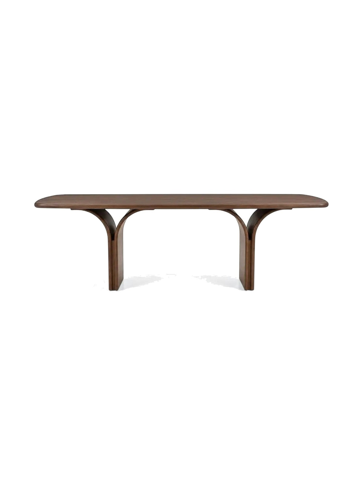 Table de salle à manger Tarin par TOCO Meubles en bois massif avec pieds incurvés design mid-century