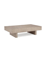Table de salon rectangulaire TOCO Meubles Elaina en bois clair avec une finition texturée et un design minimaliste