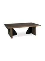 Table de salon Kandi TOCO Meubles en bois brun avec pieds noirs modernes et design épuré