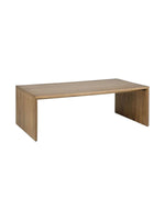 Table de salon Kelani par TOCO Meubles en bois massif avec un design rectangulaire minimaliste et moderne