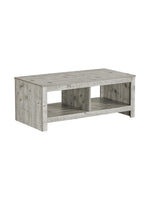 Table de salon Maria TOCO Meubles en bois gris avec étagère de rangement ouverte au design contemporain